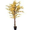 EUROPALMS Τεχνητό δέντρο Forsythia με 3 κορμούς, κίτρινο, 150cm 82507102