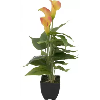 EUROPALMS Calla mini Τεχνητό φυτό, κίτρινο-πορτοκαλί, 43 cm 82540346