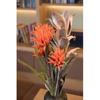 EUROPALMS Dahlia (EVA), τεχνητό φυτό, πορτοκαλί, 100cm (82532006)