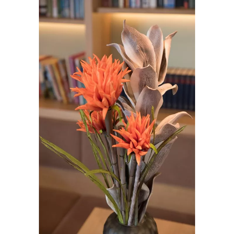 EUROPALMS Dahlia (EVA), τεχνητό φυτό, πορτοκαλί, 100cm (82532006)