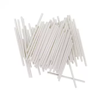 LURCH Flexiform Ξυλάκια χάρτινα για cake pop Λευκό 100 τεμ. (85127)