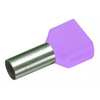 Cimco 187715 Διπλός ακροδέκτης 0,25 mm² μερικώς μονωμένος μωβ (100 τεμ.)