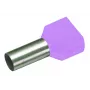 Cimco 187715 Διπλός ακροδέκτης 0,25 mm² μερικώς μονωμένος μωβ (100 τεμ.)