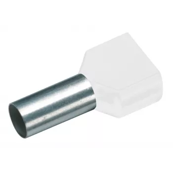 Cimco 187717 Διπλός ακροδέκτης 0,5 mm² μερικώς μονωμένος λευκό 100 τεμ.