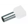 Cimco 187717 Διπλός ακροδέκτης 0,5 mm² μερικώς μονωμένος λευκό 100 τεμ.