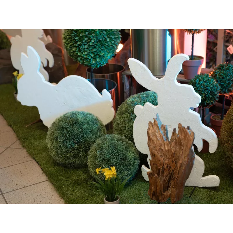 EUROPALMS Σιλουέτα λαγός, λευκό, 56cm (83505010)