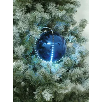 EUROPALMS LED χιονόμπαλα 15cm, σκούρο μπλε 83501247