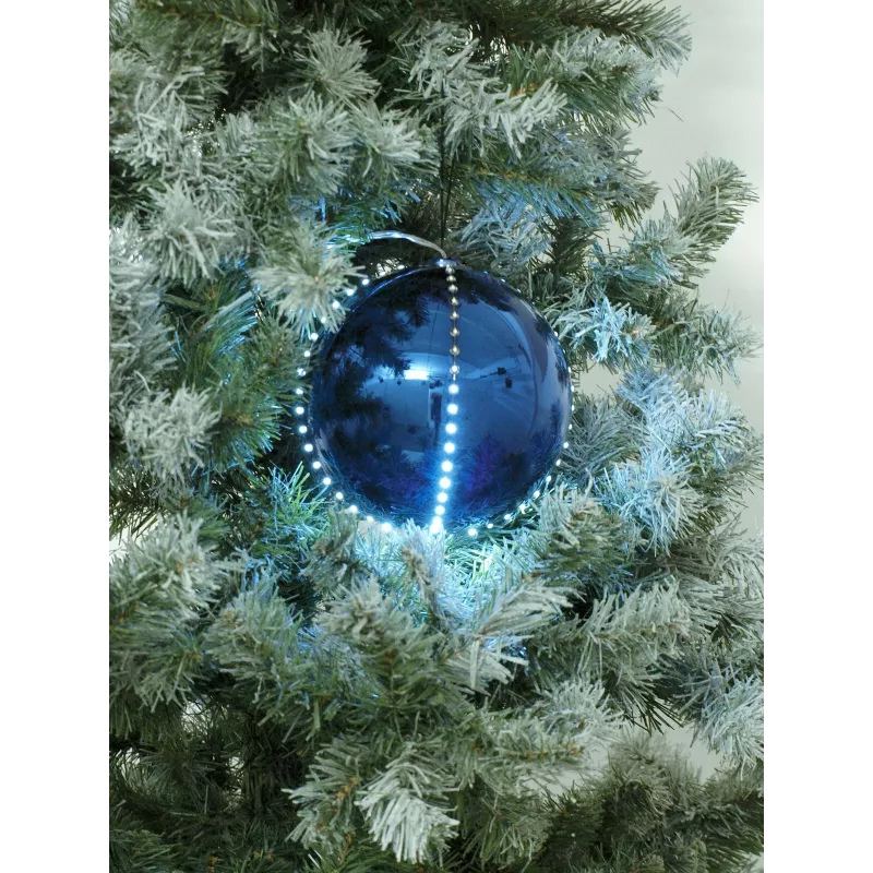EUROPALMS LED χιονόμπαλα 15cm, σκούρο μπλε 83501247