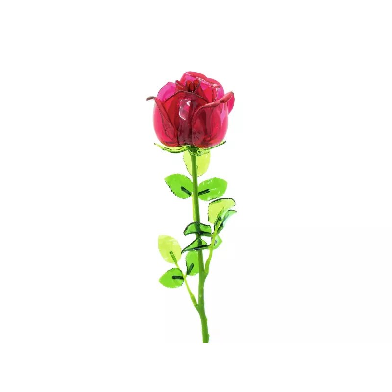 EUROPALMS Crystal Rose Τεχνητό λουλούδι, βουργουνδί, 81cm 82600209
