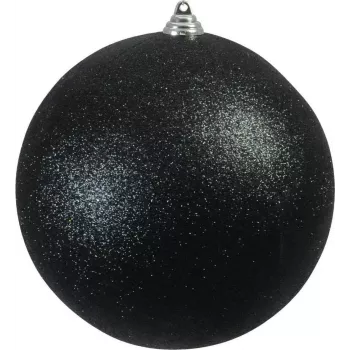 EUROPALMS Διακοσμητική μπάλα 20 cm, μαύρο, glitter 83501278