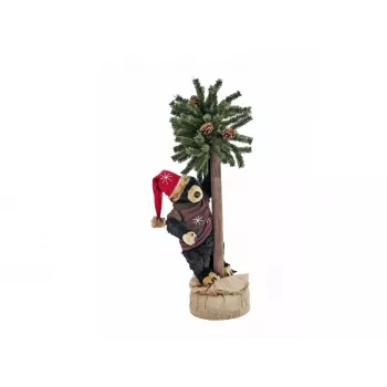 EUROPALMS Χριστουγεννιάτικη αρκούδα με έλατο, 105cm 83314804