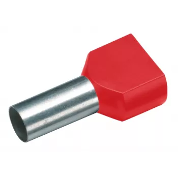 Cimco 187720 Διπλός ακροδέκτης 1 mm² ημίμονωτος κόκκινος 100 τεμ.