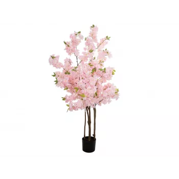 EUROPALMS Τεχνητή Ανθισμένη Κερασιά με 3 Κορμούς, Rosé, 160cm 82507834