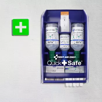 First Aid Only Quick+ Safe DIN EN 15154-4 Κουτί Πρώτων Βοηθειών, Μπλε, Επιτοίχια Τοποθέτηση, ABS Πλαστικό, DIN 13157 Περιεχόμενο P-44026 00