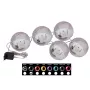 EUROPALMS LED Χιονόμπαλα 8cm, μαύρο, συσκευασία 5 τεμ. (83501236)
