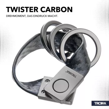 TROIKA TWISTER CARBON Μπρελόκ (KRG649/CB)