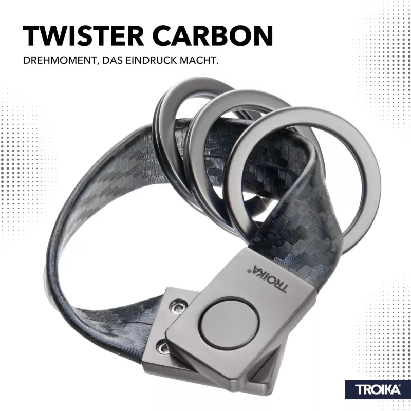TROIKA TWISTER CARBON Μπρελόκ (KRG649/CB)