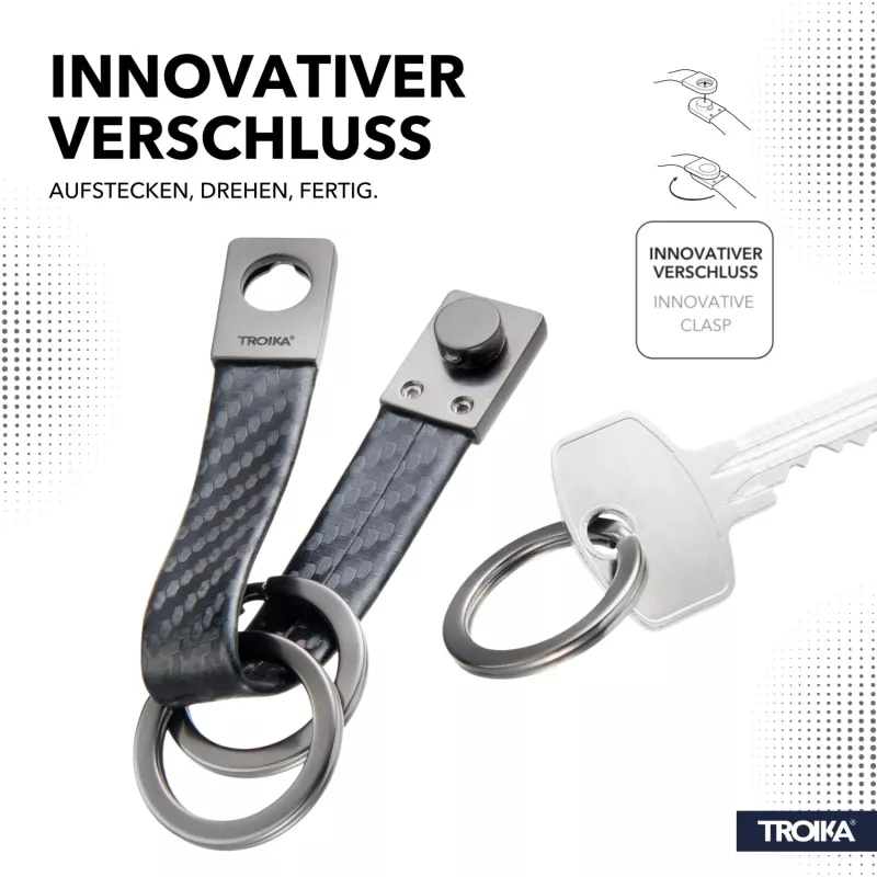 TROIKA TWISTER CARBON Μπρελόκ (KRG649/CB)