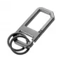 TROIKA ALVAR NERO Μπρελόκ με καραμπίνερ, Gunmetal/Μαύρο (KR26-05/GM)