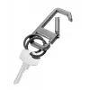 TROIKA ALVAR NERO Μπρελόκ με καραμπίνερ, Gunmetal/Μαύρο (KR26-05/GM)