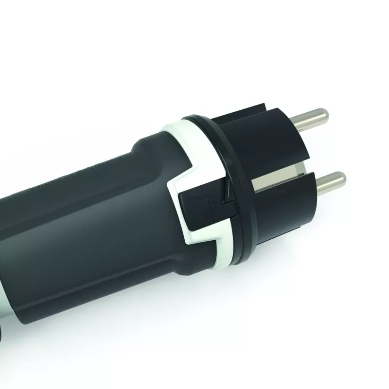 BALS 7371-1 Βύσμα Schuko αρσενικό 16A 3p 250V IP54 Μαύρο Λάστιχο