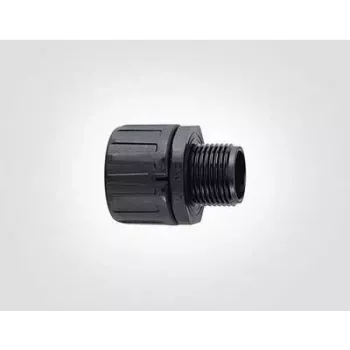 HellermannTyton HG25-S-M25 PA66 BK 10 Ευθύς σύνδεσμος, σπείρωμα M25, κανάλι 25 mm, Μαύρο