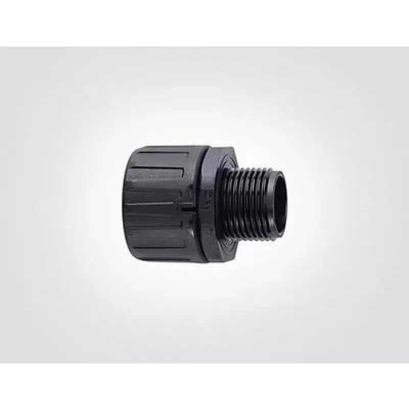 HellermannTyton HG25-S-M25 PA66 BK 10 Ευθύς σύνδεσμος, σπείρωμα M25, κανάλι 25 mm, Μαύρο