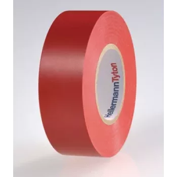 HellermannTyton HTAPE-FLEX15-25x25-PVC-RD Κόκκινη ηλεκτρολογική μονωτική ταινία PVC, 25 mm x 25 m, πάχος 0,15 mm 710-00134