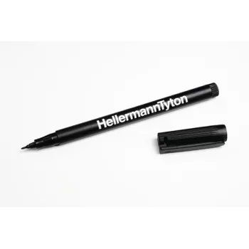 HellermannTyton 500-50820 μαρκαδόρος μόνιμος μαύρος στρογγυλή μύτη 2 τεμ.