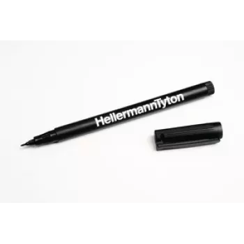 HellermannTyton 500-50820 μαρκαδόρος μόνιμος μαύρος στρογγυλή μύτη 2 τεμ.