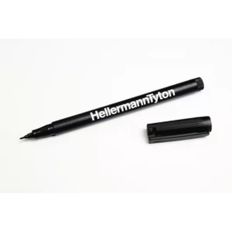 HellermannTyton 500-50820 μαρκαδόρος μόνιμος μαύρος στρογγυλή μύτη 2 τεμ.
