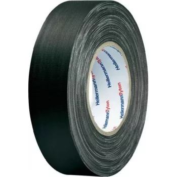 HellermannTyton HelaTape Tex υφασμάτινη ταινία 19mm x 10m μαύρη βαμβάκι-πολυεστέρας 712-00204