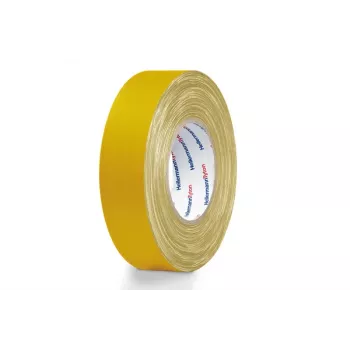 Hellermann Tyton HTAPE-TEX-19x50 κίτρινη υφασμάτινη ταινία 19 mm x 50 m 712-00502