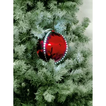 EUROPALMS LED χιονόμπαλα 15cm, κόκκινη 83501243