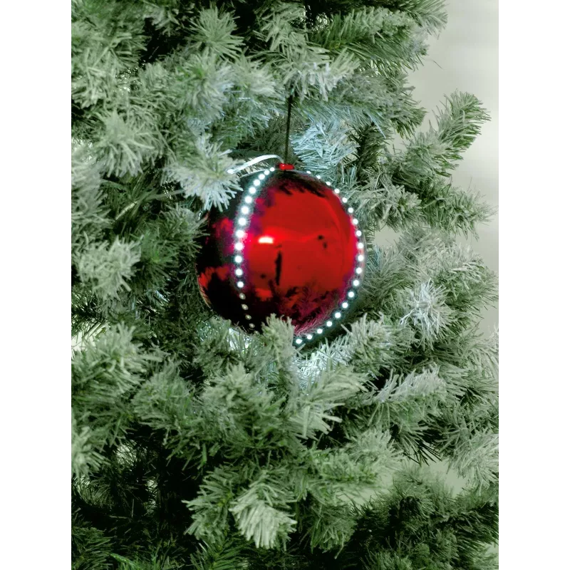 EUROPALMS LED χιονόμπαλα 15cm, κόκκινη 83501243
