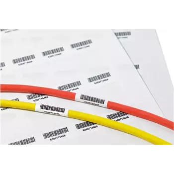 HellermannTyton 594-61104 T808 σημαδευτές καλωδίων πολυεστέρα, διαφανές/λευκό, 25,4 x 38,1 mm, 1000 τεμ.