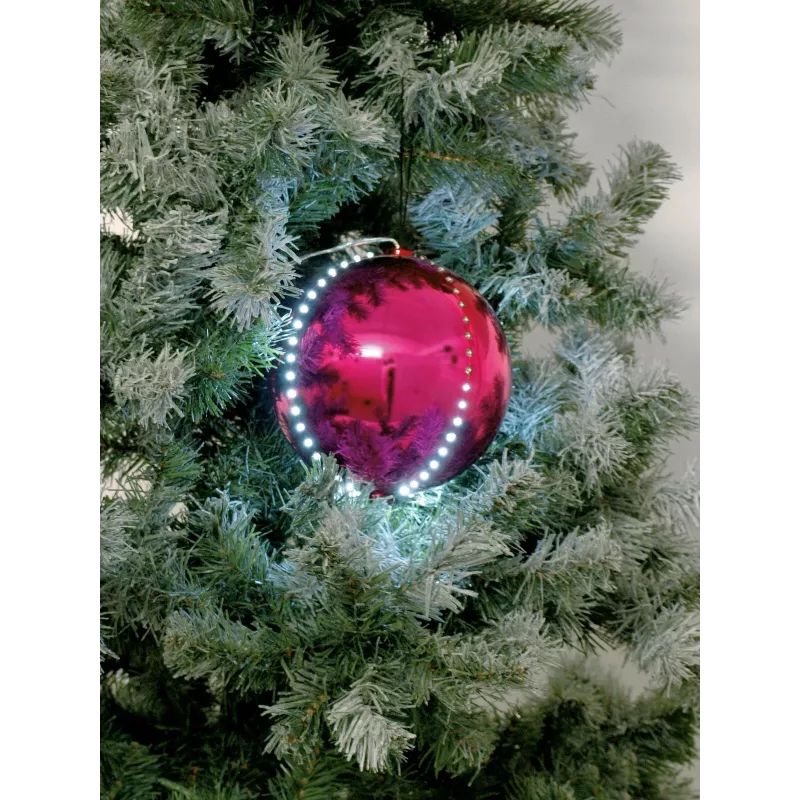EUROPALMS LED χιονόμπαλα 15cm, ροζ 83501246