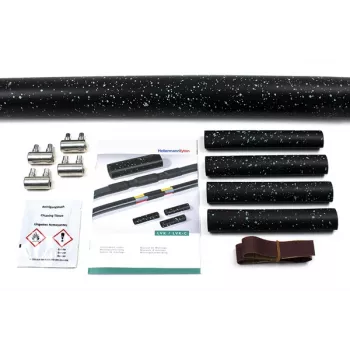 HellermannTyton LVK-C-5x1.5-16 θερμοσυστελλόμενο μακαρόνι, μαύρο, πολυολεφίνη, 4:1, 48mm/12mm, 450mm 380-04014