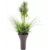 EUROPALMS σύνθεση τεχνητού γκαζόν, 90cm, πράσινη, σε μαύρη γλάστρα 82600137