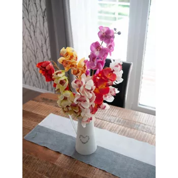 EUROPALMS Κλαδί Cymbidium, τεχνητό, λευκό-ροζ, 90cm 82530312