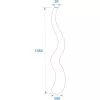 EUROPALMS Βάζο Design WAVE-150, λευκό 83011904