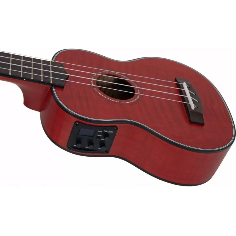 DIMAVERY UK-100 Σοπράνο ουκουλέλε, Flamed Red 26255807