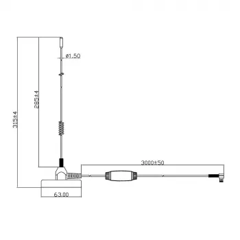 Midland Albrecht MAG31 Κεραία DAB+ με μαγνητική βάση και ενισχυτή, Band III, καλώδιο 3m, σύνδεση SMB 62336