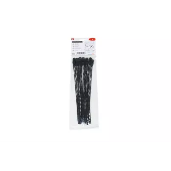 HellermannTyton SOFTFIX® επαναχρησιμοποιούμενο δεματικό καλωδίων 260 x 7 mm, μαύρο, συσκευασία 12 τεμ. 115-07270