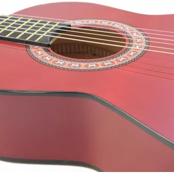 Dimavery AC-303 κιθάρα κλασική 1/2 μεγέθους κόκκινη με gigbag, κουρδιστήρι, πένες και λουρί για αρχάριους
