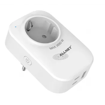 ALLNET ESP32 WLAN έξυπνη πρίζα με μέτρηση ενέργειας και 2x USB φορτιστή ALL3079