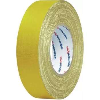 HellermannTyton HTAPE-TEX-19x10 πολυχρηστική υφασμάτινη ταινία, κίτρινη, 19 mm x 10 m 712-00202