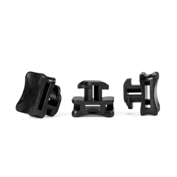 HellermannTyton ACFM7W10PT5.3 βάση δεματικού για ράγα DIN, ανθεκτικό PA66, μαύρο, 25 τεμ. 151-03246