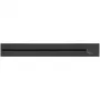 SYNERGY21 MODULRAIL 600mm πολύπριζο με διακόπτη, 3 πρίζες Schuko, μαύρο S21-MR005