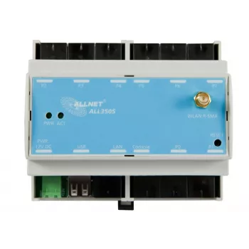 ALLNET ALL3505v2 IP-Controller κτιριακού αυτοματισμού με 8 θύρες αισθητήρων, τοποθέτηση σε ράγα DIN